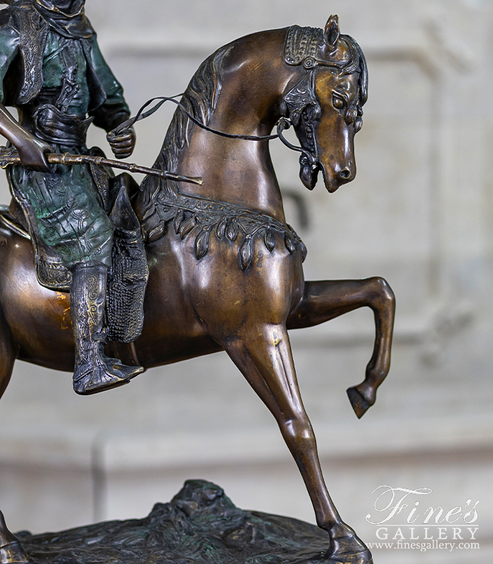 Search Result For Bronze Statues  - Bronze Horse And Rider Statue - BS-369